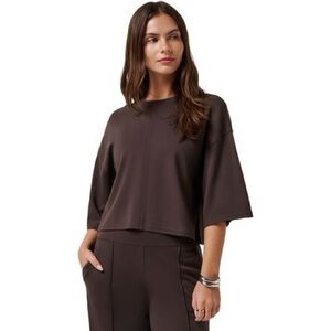 Travis Mathew Chocolate Brown Boxy Crop Top